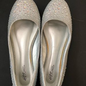 Hotcakes Silver Sparkle Flats